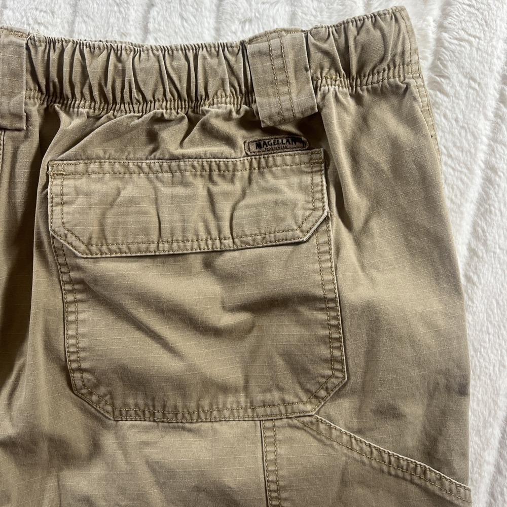 Magellan Yellowstone Convertible Cargo Pants Mens L‎  34 Cargo Beige Rip Stop - Picture 7 of 8